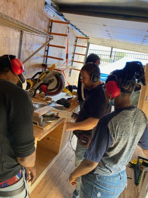 PACT students inside Mobile Woodshop (1)